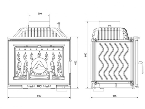 KAWMET WKŁAD KOMINKOWY W17 DECOR 12,3 kW ECO