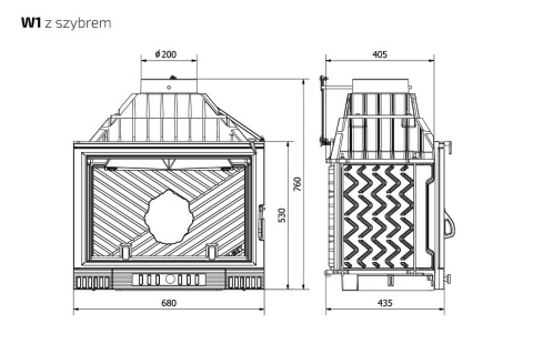 KAWMET WKŁAD KOMINKOWY STANDARD W1 KAWMET WKŁAD KOMINKOWY STANDARD W1