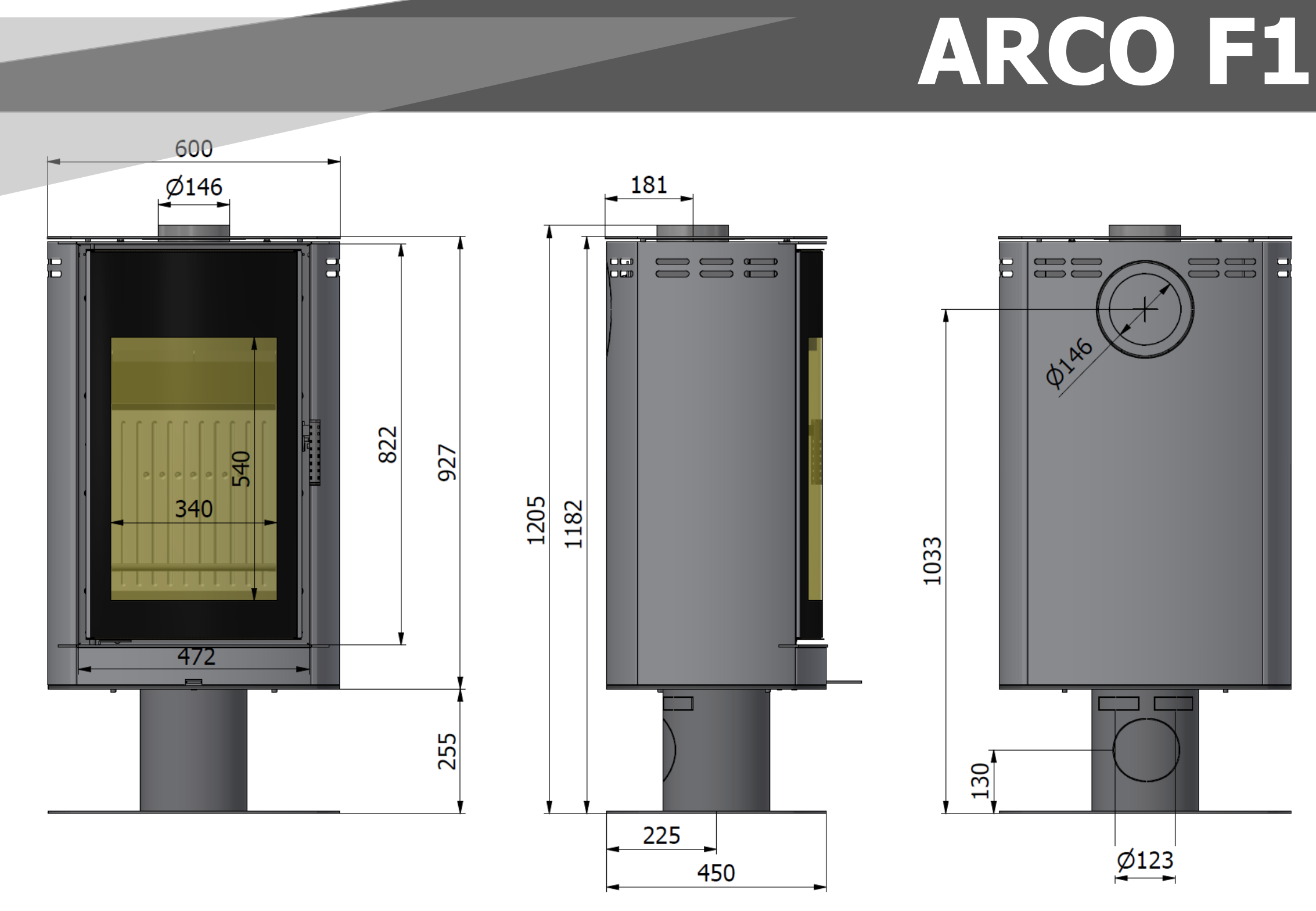 Hajduk Arco F1 wymiary