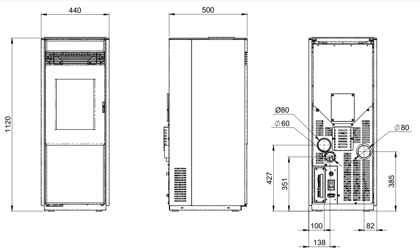 Piecyk na pellet Nobis A10 Quadra Plus C1