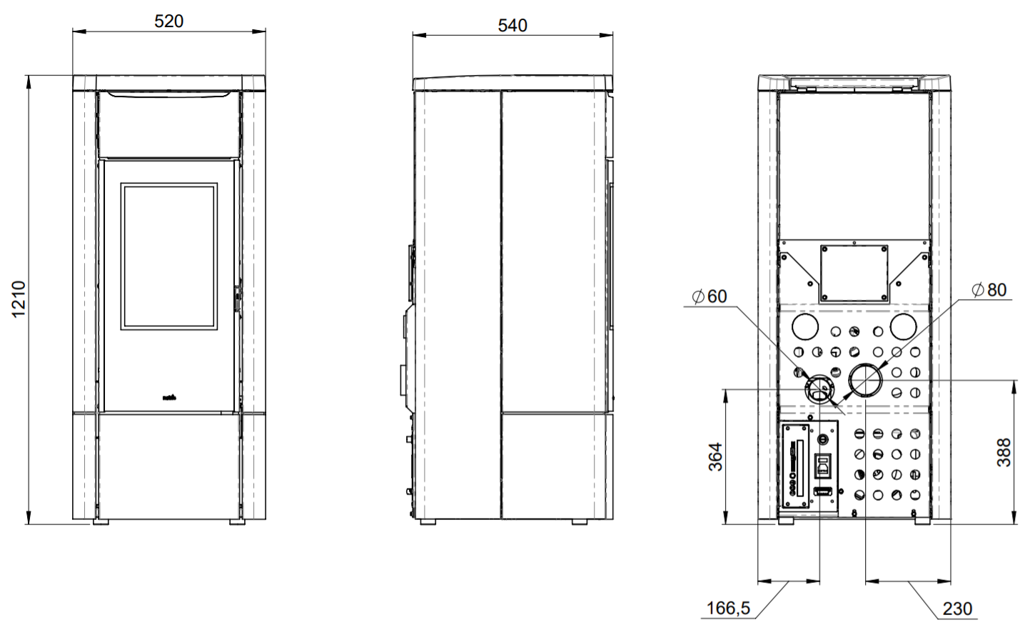 Piecyk na pellet Nobis A11 V Zenith