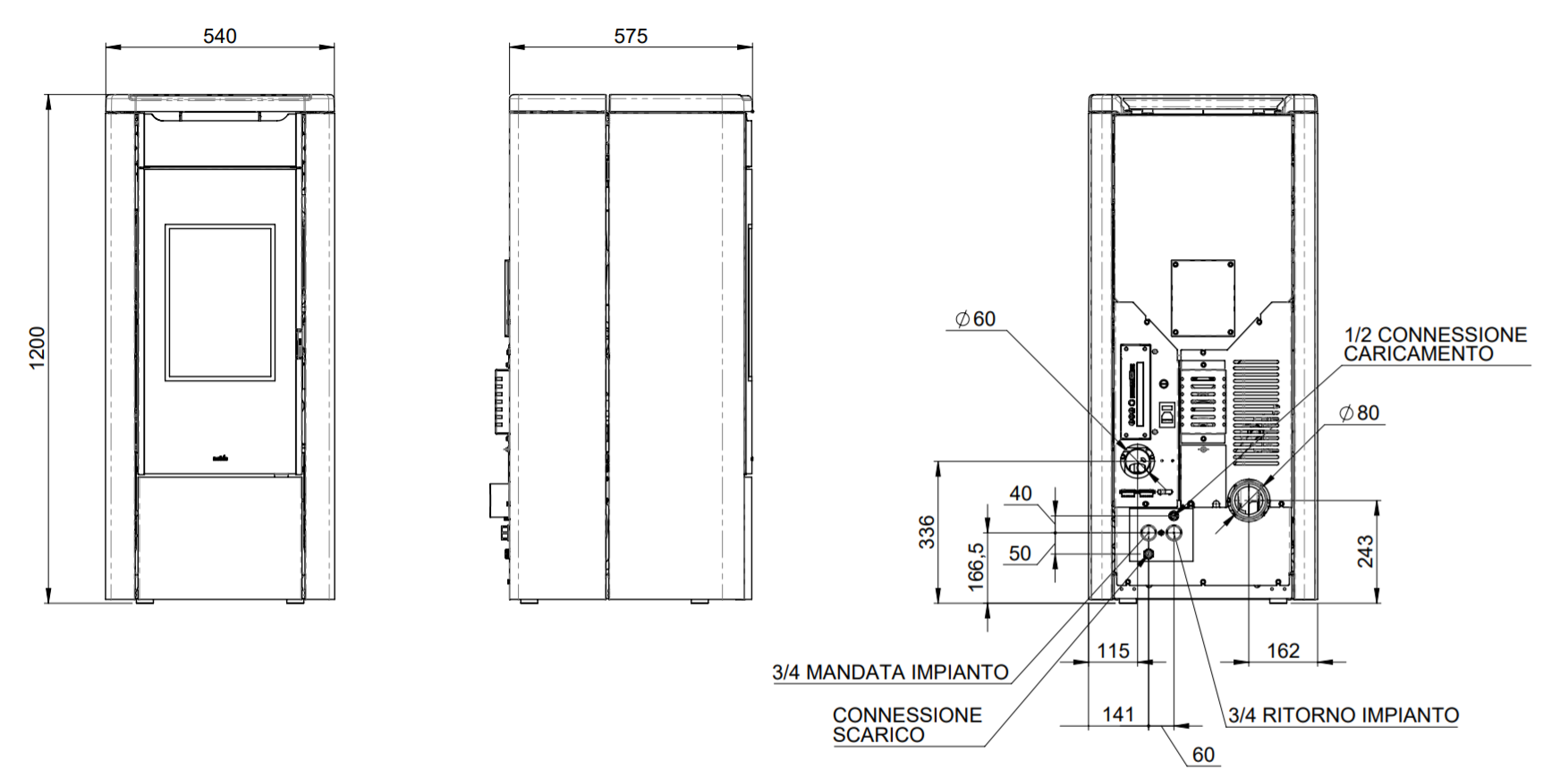 Piec na pellet Nobis H14 Shape