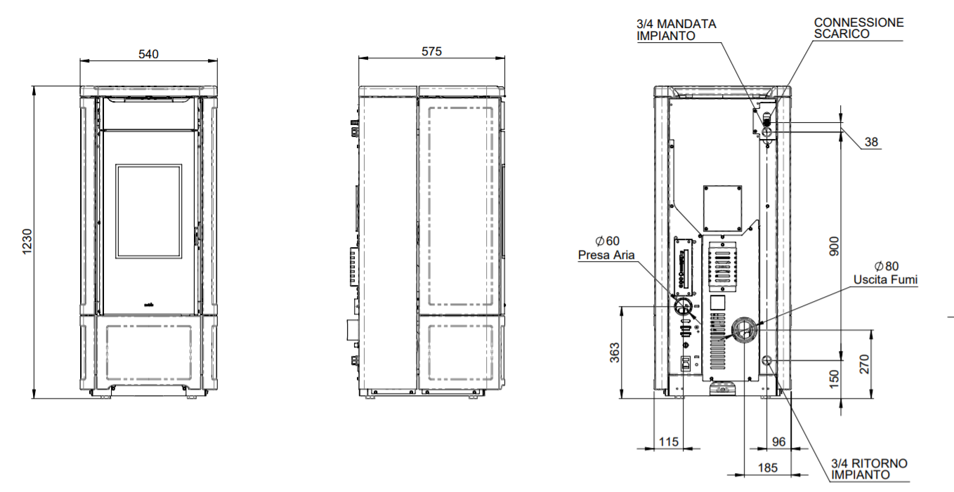 Piec na pellet Nobis H17 Shape