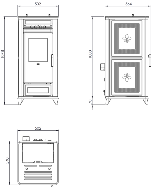 Piecyk na pellet Klover ThermoClass